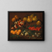 Pears, apricots, cherries and plums - Bartolomeo Bimbi — framed artwork on a wall