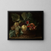 Fruit Basket Painting - Bartolomeo Cavarozzi — framed artwork on a wall