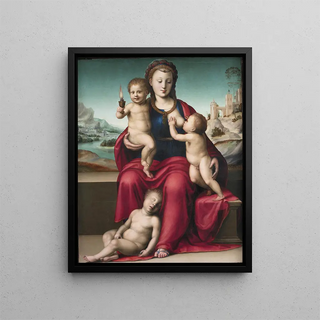 the charity work Caritas - Bartolomeo di Zanobi di Benedetto Ghetti — framed artwork on a wall