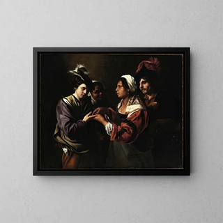The Seer - Bartolomeo Manfredi — framed artwork on a wall