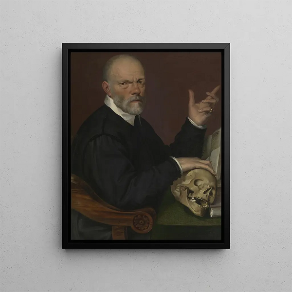 Portrait of Doctor Carlo Fontana - Bartolomeo Passarotti — framed artwork on a wall