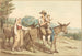 a family of peasants and two donkeys - Bartolomeo Pinelli — artwork view
