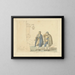 Player of the flute and bagpipe player in front of a house - Bartolomeo Pinelli — framed artwork on a wall