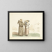 Young woman with child in front of a monk - Bartolomeo Pinelli — framed artwork on a wall
