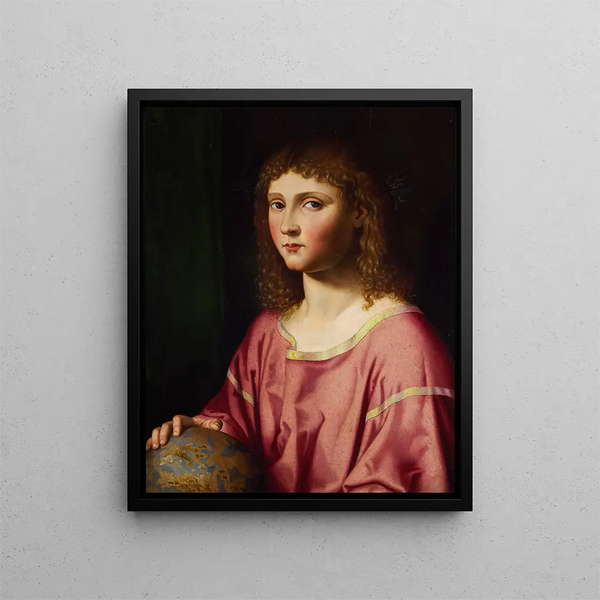 L'Enfant Jésus comme Salvator Mundi - Bartolomeo Veneto — framed artwork on a wall