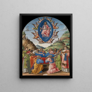 La mort de la Vierge - Bartolomeo Vivarini — framed artwork on a wall