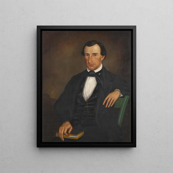 Portrait of Dr Lewis D. Lyons - Barton Stone Hays — framed artwork on a wall