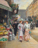 Elegant Strolling Painting - Basile Lemeunier — artwork view