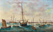 French Sailing Ships among Many Fishing Boats Off the French Coast - Basilio Ivankovic — artwork view