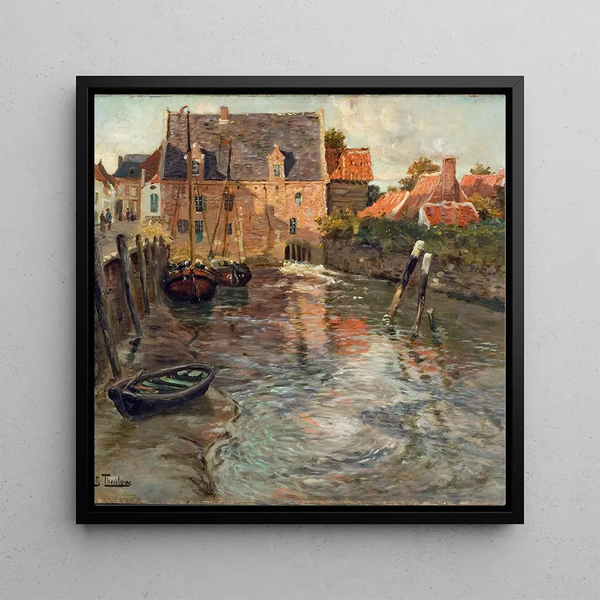 Basse mer - Frits Thaulow — framed artwork on a wall