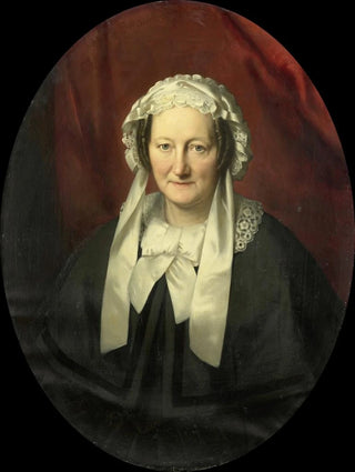 Portrait painting of Johanna Maria Parv, wife of Hendrik André Cornelis Tierens - Bastiaan De Poorter — artwork view