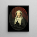Portrait painting of Johanna Maria Parv, wife of Hendrik André Cornelis Tierens - Bastiaan De Poorter — framed artwork on a wall