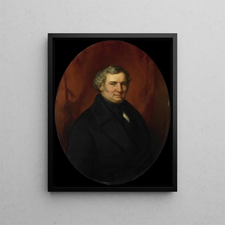Portrait painting of Hendrik André Cornelis Tierens, city official of Heusden - Bastiaan De Poorter — framed artwork on a wall