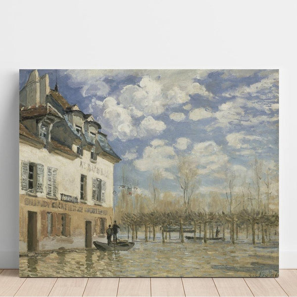 Reproduction of the painting Boat in Flood at Port-Marly - Alfred Sisley