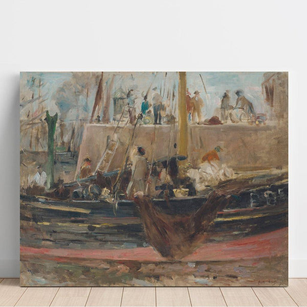 Reproduction of the painting Bateaux à quai - Berthe Morisot