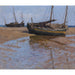 Reproduction of the painting Fishing boats at low tide - Alfred Zoff