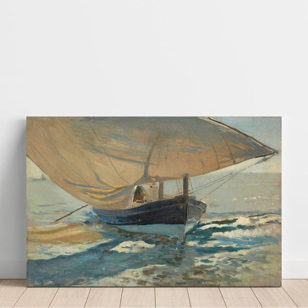 Reproduction of the painting Bateaux de pêche sur la plage, Valence - Joaquín Sorolla