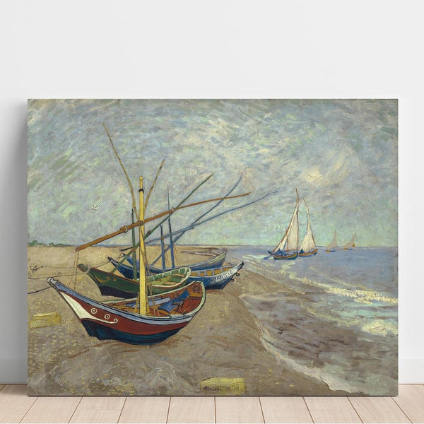 Reproduction of the painting Fishing boats painting on the beach of Saintes-Maries-de-la-Mer - Vincent van Gogh
