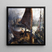 Fishing Boats Painting - Jozef De Coene — framed artwork on a wall