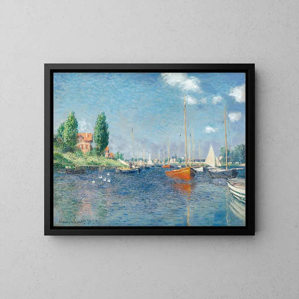 Reproduction of the painting Bateaux rouges, Argenteuil de Claude Monet