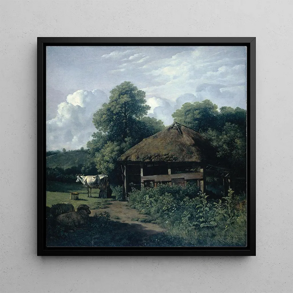 Building agricultural in Gelderland - Wouter Johannes van Troostwijk — framed artwork on a wall