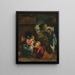 Sainte Famille avec un berger - Battista Dossi — framed artwork on a wall