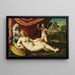 Mars and Venus with Cupid - Battista dell'Angolo del Moro — framed artwork on a wall