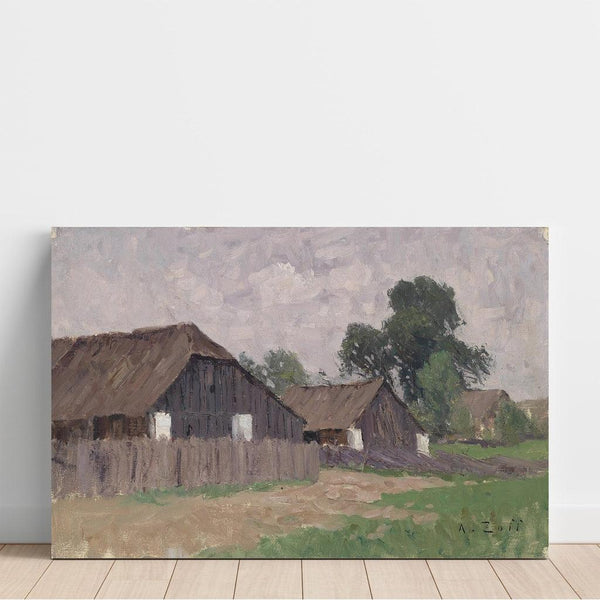 Reproduction of the painting Bauernhäuser bei Klagenfurt - Alfred Zoff