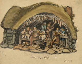 Interior of a shepherd's hut in Iceland - Bayard Taylor — artwork view
