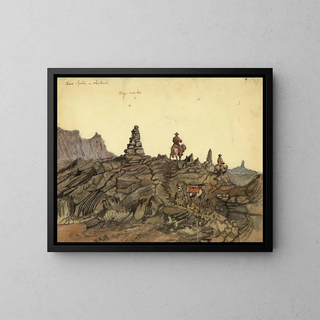 Lava field in Iceland - Bayard Taylor — framed artwork on a wall