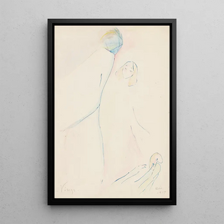 Virgin Painting - Beatrice Wood — framed artwork on a wall