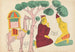 Layla visiting Majnun in the desert - Becharam Das Dutta — artwork view
