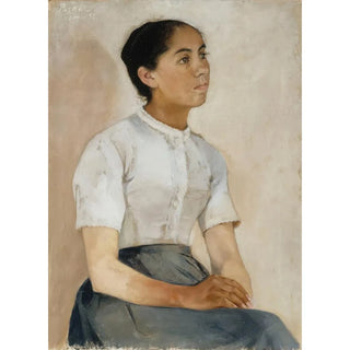 Reproduction of the painting Girl sitting - Beda Stjernschantz