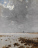 Marine landscape painting with mill - Béla Spányi — artwork view