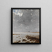 Marine landscape painting with mill - Béla Spányi — framed artwork on a wall