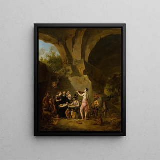 The Temptation of Saint Anthony - Belgian School — framed artwork on a wall