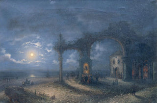 Marine landscape painting with ruins - Bello Brivio — artwork view