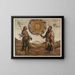 the Adoration of the Name of Jesus between Saint John the Baptist and Saint Paul - Benedetto Carpaccio — framed artwork on a wall