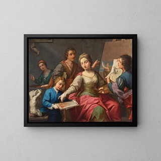 An Allegory of the Arts - Benedetto Dal Buono — framed artwork on a wall
