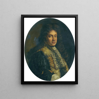 Portrait of a Man - Benedetto Gennari — framed artwork on a wall
