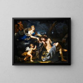 Diane et Endymion - Benedetto Gennari le Jeune — framed artwork on a wall