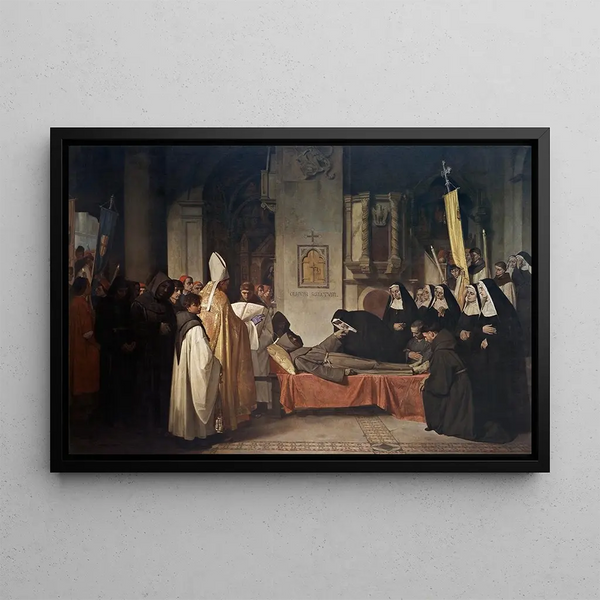 Saint François's body - Benet Mercadé — framed artwork on a wall