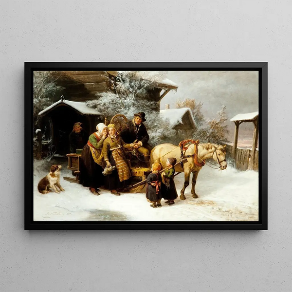 Leaving Home - Bengt Nordenberg — framed artwork on a wall