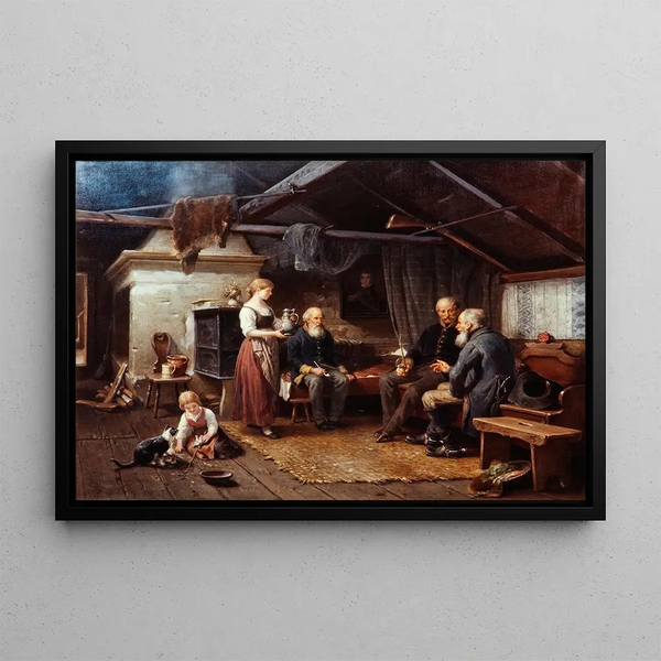 Les Vétérans - Bengt Nordenberg — framed artwork on a wall