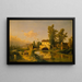 Italian landscape painting - Beniamino De Francesco — framed artwork on a wall