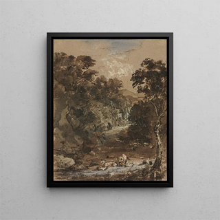 Farm Animals Landscape Painting - Benjamin Barker — framed artwork on a wall