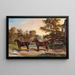 Tandem Carriage Horses - Benjamin Cam Norton — framed artwork on a wall