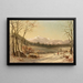 Winter scene in the White Mountains - Benjamin Champney — framed artwork on a wall