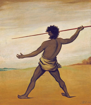 Timmy, an Aboriginal from Tasmania, throwing a spear - Benjamin Duterrau — artwork view