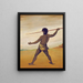 Timmy, an Aboriginal from Tasmania, throwing a spear - Benjamin Duterrau — framed artwork on a wall
